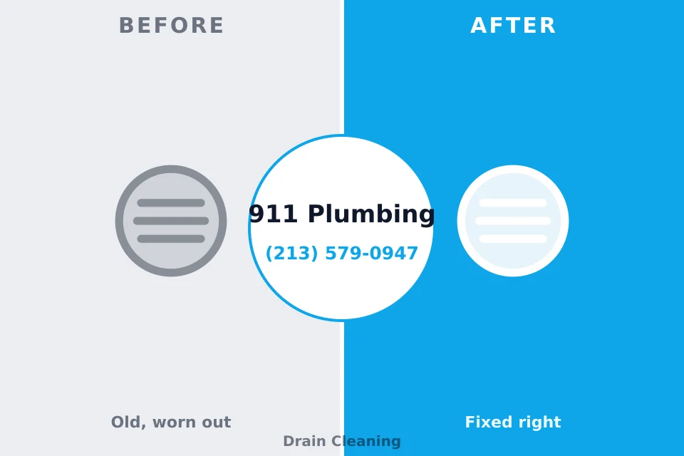 Before and after: plumbing company Powderly, TX
